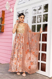 Rich Sequins Embroidered With Printed Designer Gown With Dupatta - women's fashion mart