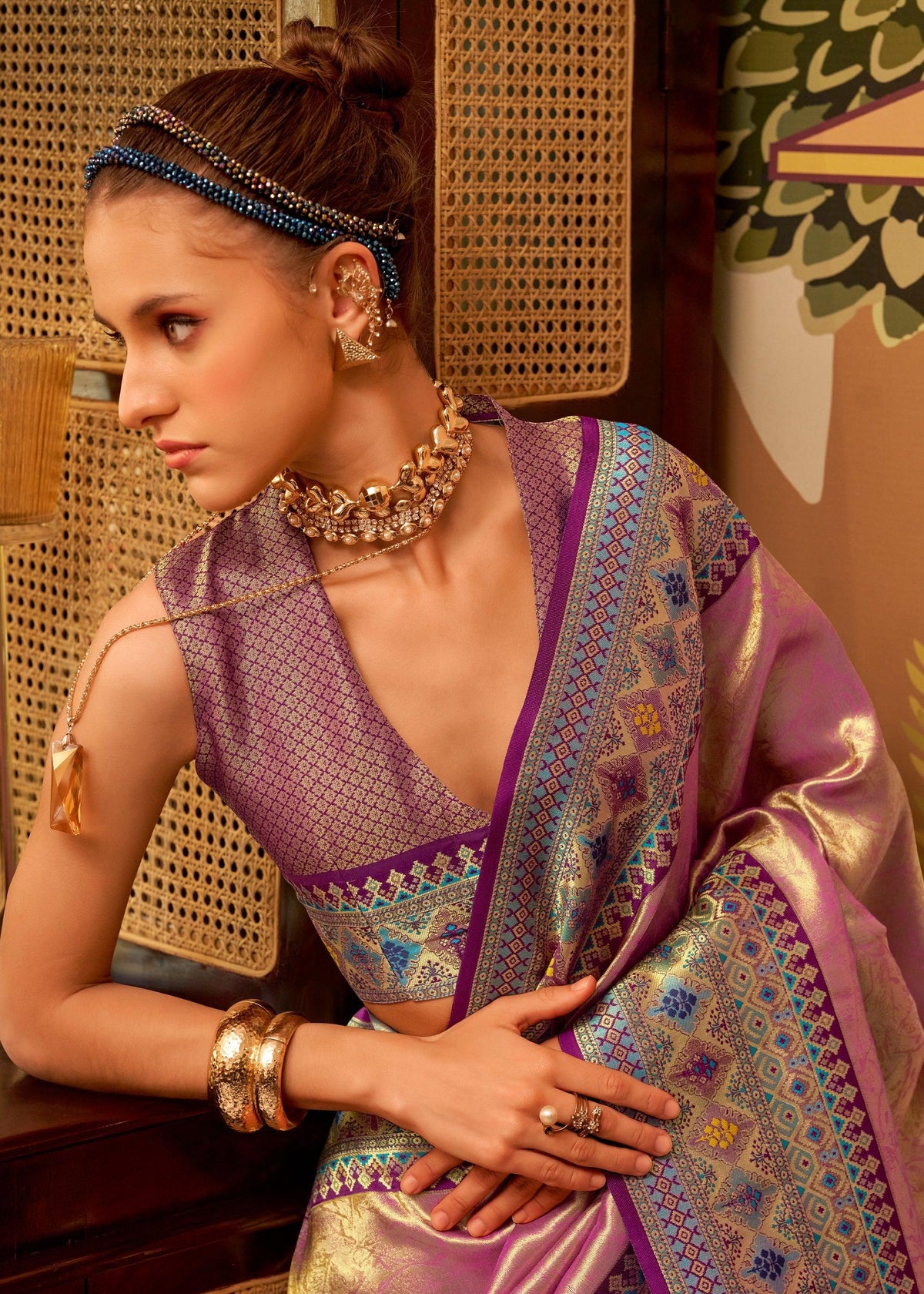 Delight Pink Kanjivaram Saree