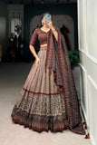Bandhej With Ajarakh Print Silk Lehenga Choli - women's fashion mart