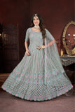 Pista Thread Embroidery With Zarkan And Mirror Work Elegance Gown - women's fashion mart