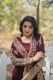 Stunning Premium Dark Maroon Anarkali Set - women's fashion mart