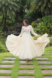 Gamthi Work Exclusive Navratri Cotton Gown - women's fashion mart