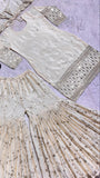 Beige Cream Colour Sequence Work Sahara Suit  women's fashion mart