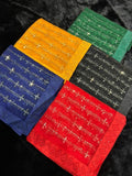 Berry Blue Colour Sequence Thread Work On Net Saree -Net Saree Blue women's fashion mart