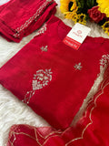 Designer Embroidered kurta set with dupatta  women's fashion mart