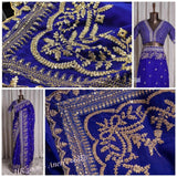 Faux Georgette Aari work saree -Georgette Saree Default Title women's fashion mart