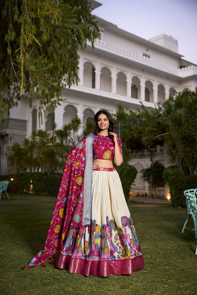 Kalamkari Print Beautiful Lehenga Choli For Woman - women's fashion mart