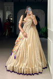 Designer Paithani Zari Weaving Shimmer Lehenga Choli With Dupatta