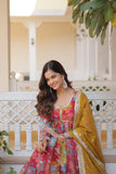 The Elegant Readymade Alia Cut Gown with Dupatta Set