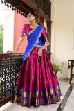 Cotton Silk Weaving Work Lehenga Choli - women's fashion mart