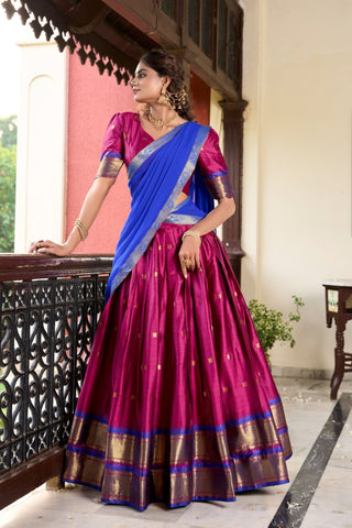 Cotton Silk Weaving Work Lehenga Choli - women's fashion mart