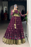 Kalamkari Printed Poly Cotton Zari Weaving Work Designer Gown