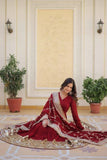 Beautiful Elegance Of Premium Designer Readymade Gown With Dupatta Set -WOMEN FASHION M women's fashion mart