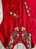 Designer Red Embroidered kurta bottom  with dupatta  women's fashion mart