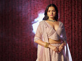 Glorious Lilac Silk Heavy Embroidered Bridal Lehenga Choli - women's fashion mart