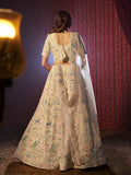 Angelic White Georgette Heavy Embroidered Bridal Lehenga Choli - women's fashion mart