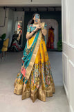 Designer Kalamkari Printed Dola Silk Lehenga Choli - women's fashion mart
