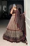 Bandhej With Ajarakh Print Silk Lehenga Choli - women's fashion mart