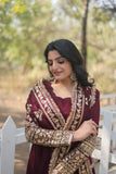 Stunning Premium Dark Maroon Anarkali Set - women's fashion mart