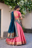 Traditional Paithani Jacquard Sik Lehenga Set For Wedding