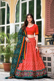 Patola Print Leheriya Designer Lehenga Choli - women's fashion mart