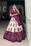 Bandhej Print Silk Lehenga Choli