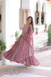 Premium Designer Sequins Beads Embroidery Gown With Dupatta Set