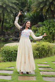 Gamthi Work Exclusive Navratri Cotton Gown - women's fashion mart