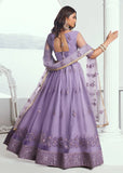 Fabulous Lavender Net Embroidered Wedding Lehenga Choli - women's fashion mart