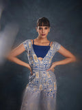 Designer Navy Blue Printed Jumpsuit - women's fashion mart