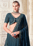 Exquisite and Luxurious Navy Blue Wedding Style Lehenga Choli - women's fashion mart