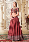 Enchanting and Designer Rusty Brown Wedding Style Lehenga Choli - women's fashion mart