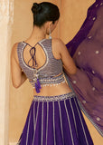 Angelic Purple Embroidered Bridal Lehenga Choli - women's fashion mart