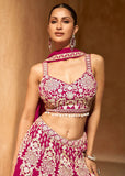 Fabulous Rani Pink Embroidered Bridal Lehenga Choli - women's fashion mart