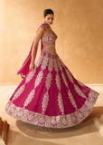 Fabulous Rani Pink Embroidered Bridal Lehenga Choli - women's fashion mart