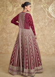 Enchanting Jacket Style Maroon Embroidered Lehenga Choli - women's fashion mart