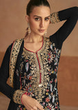 Comforting Pure Chinon Festive Kurta-Palazzo Set - women's fashion mart