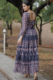 Readymade Chanderi Multi Color Digital Printed Gown.