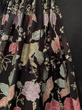 Black & Pink Color Thread And Sequins Embroidery Work Georgette Two Piece Lehenga Set