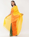Crafted from the finest handwoven Khadi cotton Saree -Saree Default Title women's fashion mart