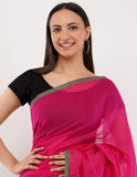 pink eye-catching mul cotton saree -Saree Default Title women's fashion mart