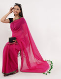 pink eye-catching mul cotton saree -Saree Default Title women's fashion mart
