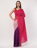 Crafted from the finest handwoven Khadi cotton Saree -Saree Default Title women's fashion mart