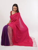 Crafted from the finest handwoven Khadi cotton Saree -Saree Default Title women's fashion mart