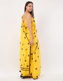 Mul stunning yellow mul cotton saree -Saree Default Title women's fashion mart