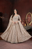 Chiku Color Embroidered Net Fabric Long Gown – Perfect for Festive Occasions -Gown M women's fashion mart