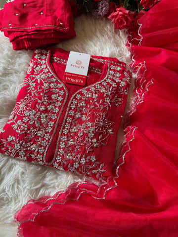 Designer Embroidered kurta pant with dupatta  women's fashion mart