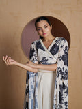 Elegant Off-White Floral Georgette Jumpsuit with Handwork - women's fashion mart
