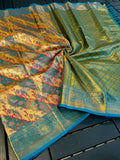 Dharmavaram Silk Sarees with Exquisite Leheriya Meenakari Weaving -silk saree Blue / free size women's fashion mart