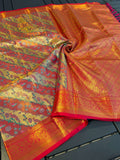 Dharmavaram Silk Sarees with Exquisite Leheriya Meenakari Weaving -silk saree Red / free size women's fashion mart